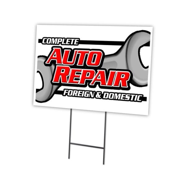 Signmission Complete Auto Rep F&D Yard & Stake outdoor plastic coroplast window, C-1824 Complete Auto Rep F&D C-1824 Complete Auto Rep F&D - main